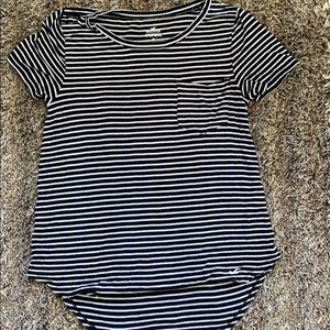 Striped flowy T-shirt